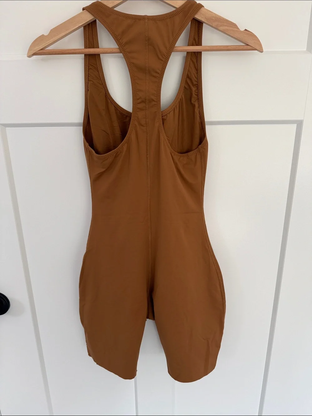 Skims Bronze One-Piece Racerback Swimsuit
